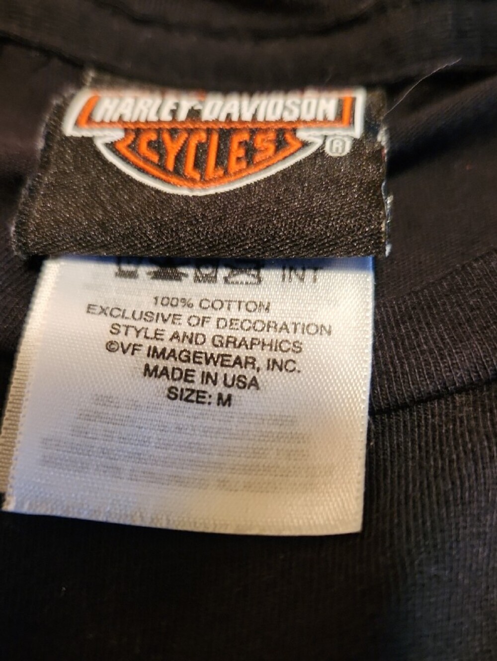 Harley-Davidson Black Tee with Pink Leopard Skull and Teal Logo - Picture 2 of 3